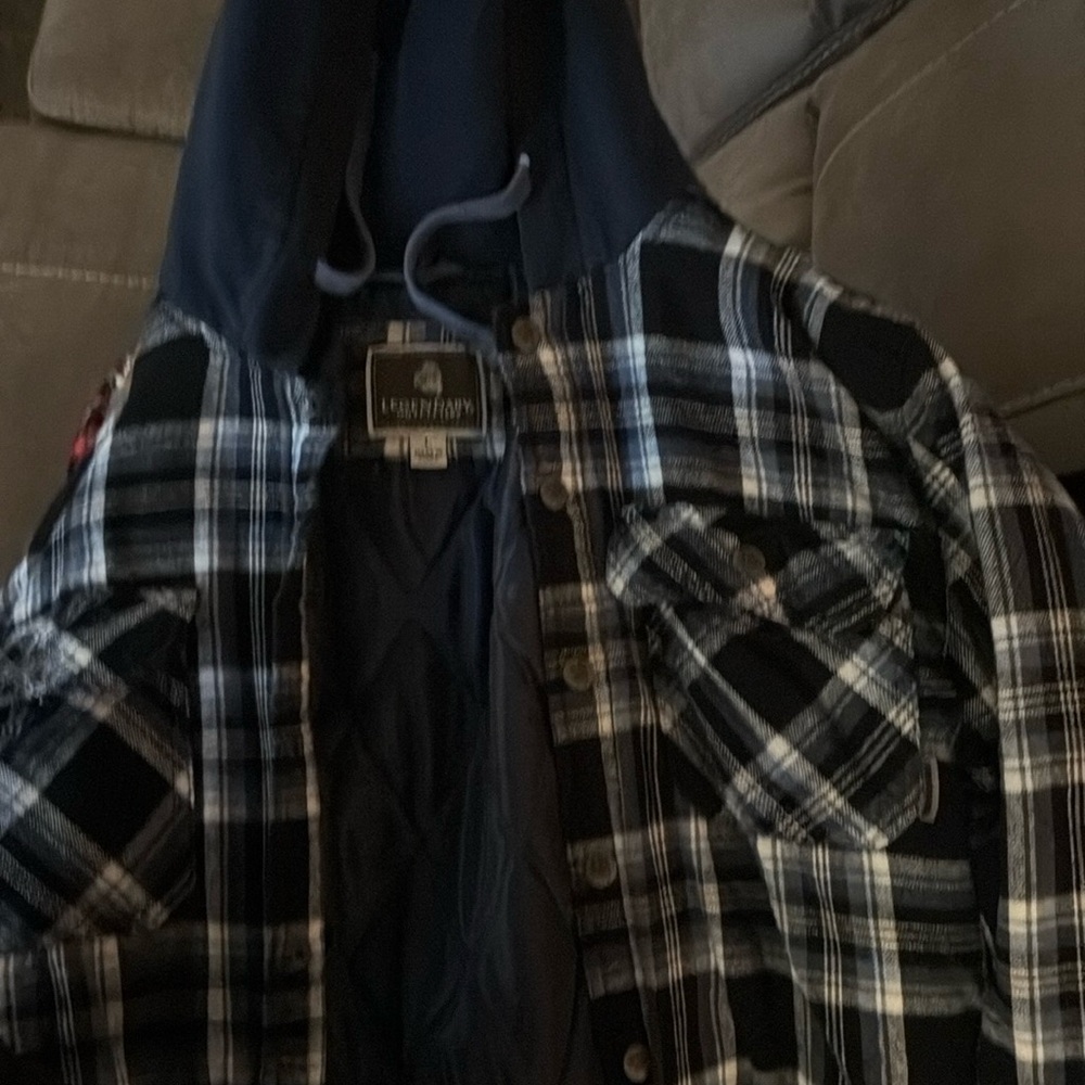 Black and White Lightweight Plaid Shirt Jacket